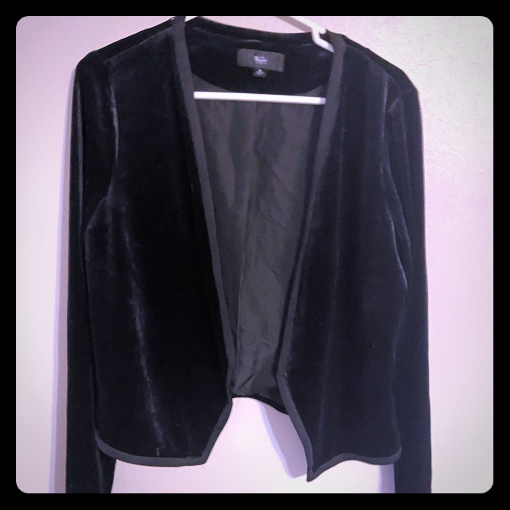 Mossimo Black Velvet Jacket size L NOWT